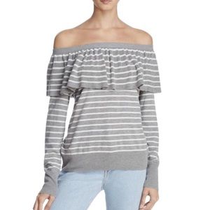 JOIE Adinam Striped Grey Sweater